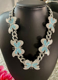 ICED Butterfly Bling Necklace