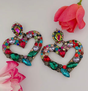Dream Multicolor 🌈 Heart Earring Set