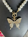 Butterfly Pearl Necklace