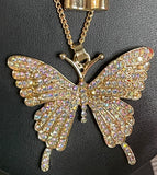 3pc Butterfly Gold Necklace