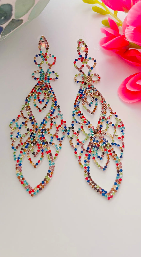 Rainbow 🌈 Multi Bling Earring set