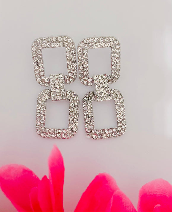 Square Bling Earring Set