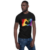 Unisex Pride Rainbow Heart Tee  Gift -vintage,