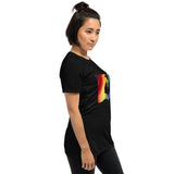 Unisex Pride Rainbow Heart Tee  Gift -vintage,