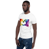 Unisex Pride Rainbow Heart Tee  Gift -vintage,